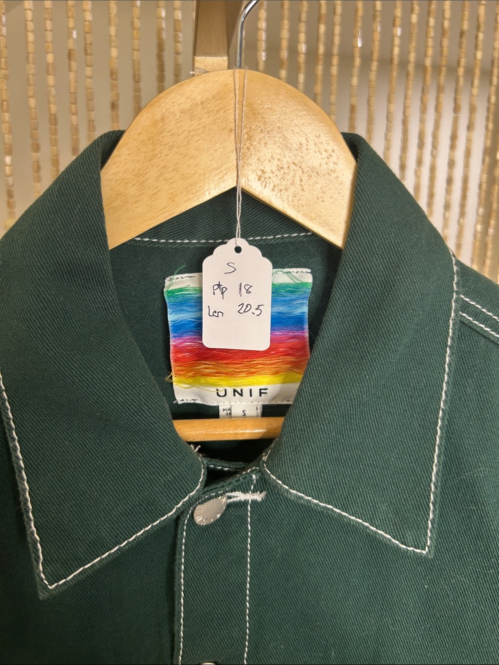 UNIF Woody Cropped Denim Jacket Size S - Picture 2 of 6